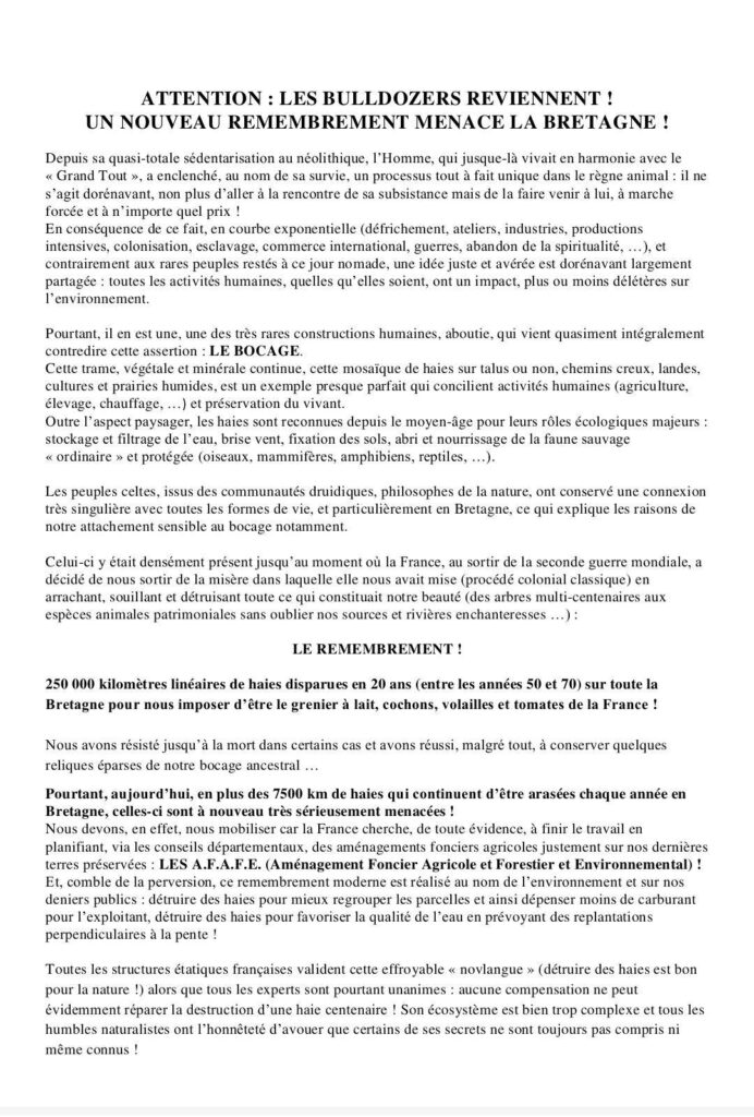 UN NOUVEAU REMEMBREMENT MENACE LA BRETAGNE !