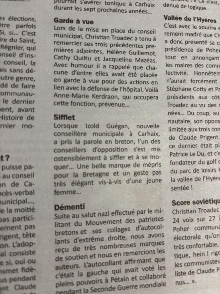 Une série d'attaques contre la Bretagne.